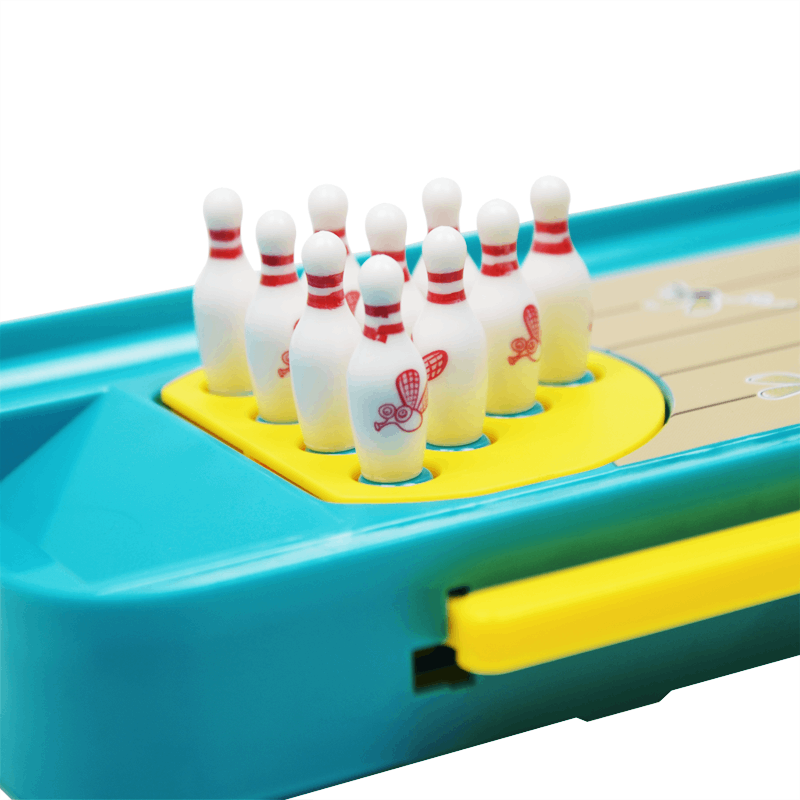 Set Mainan Bowling Mini Kartun Permainan Meja Bowling Kodok Mainan Anak-anak Meja Pesta Permainan Olahraga Interaktif untuk Anak-anak Dewasa