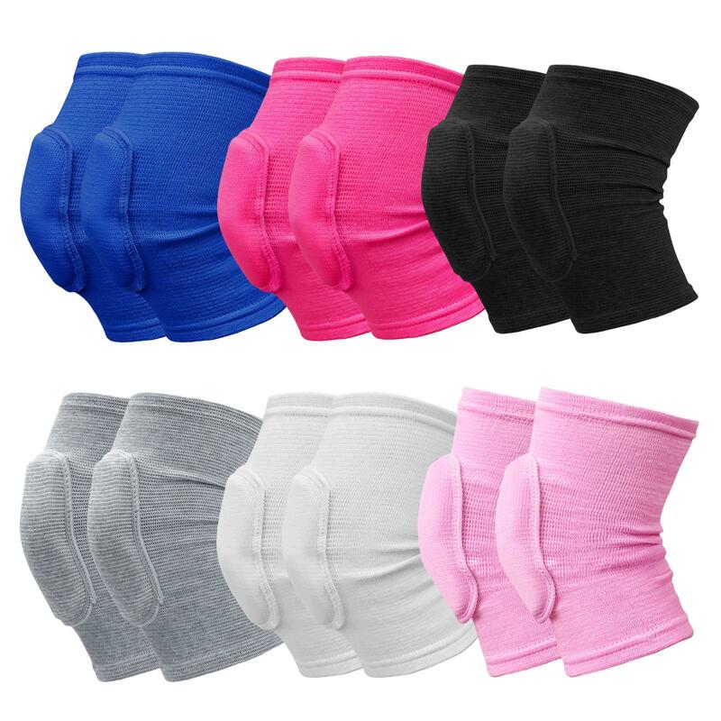 2pcs/set Sports Compression Knee Pads Elastic Knee Protector Thickened Sponge Knees Brace Support For Dancing Workout Training
