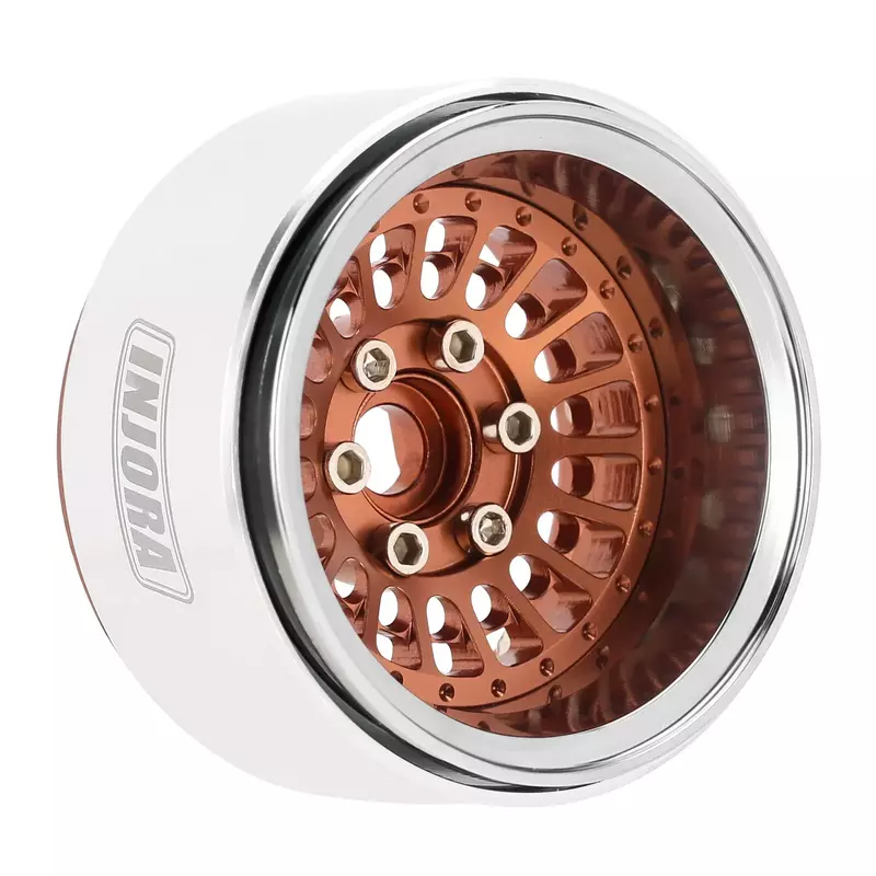 Turbin aluminium 1.9 "pelek roda Beadlock Offset -10mm untuk 1/10 Crawler RC SCX10 Pro TRX4 VS4-10 Gen8 (W370)