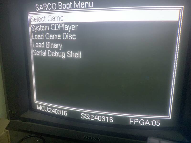 SAROO-Console de jeu SEGA Saturn, menu anglais, carte TF, 1.36Ver