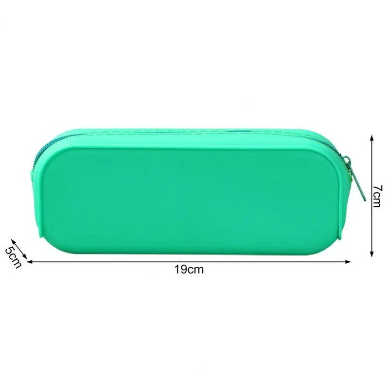 Waterproof Soft Silicone Pencil Case Zipper Pen Stationery Makeup Storage Pouch Bag Organizer Student Gift School Supplies