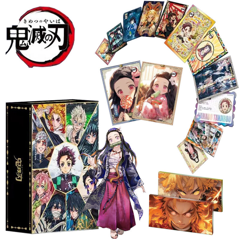 Tarjeta de colección de Anime Demon Slayer, serie OP PR, Tsuyuri, Kanao, Kamado, Tanjirou, Hashibira, Inosuke, juguetes para niños, tarjeta de juego de mesa