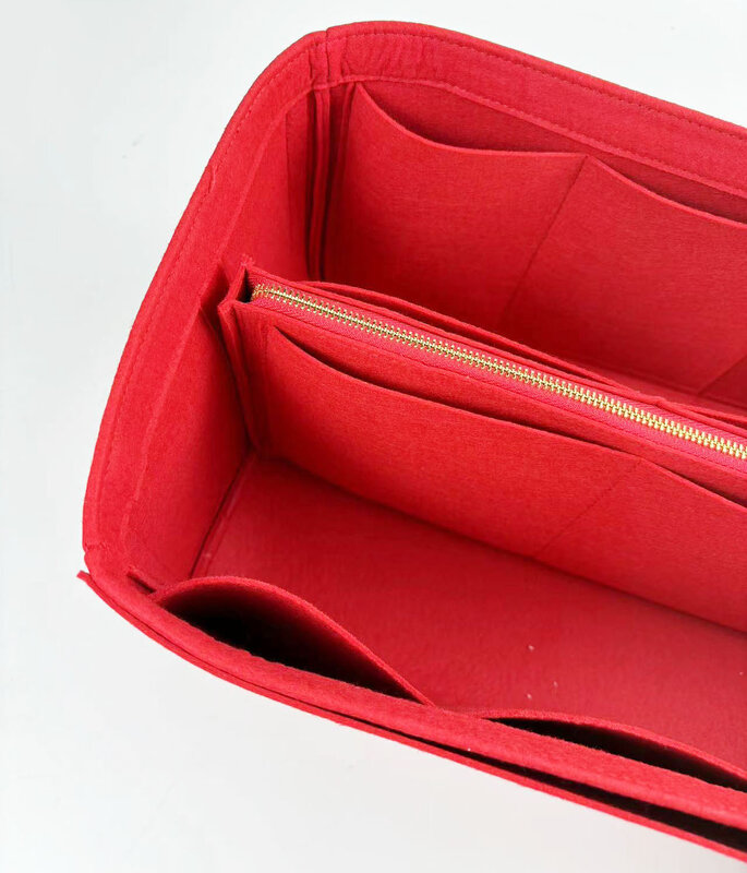Sesuai Keepall 45 50 55 60 Insert Organizer dompet tas tangan tas dalam Bag-3MM Premium (buatan tangan/20 warna) dengan Zip dilepas saku