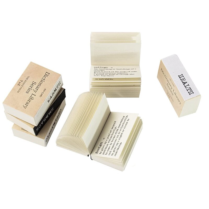 600 Pcs Vintage Tiny Dictionary Decorative Craft Papers Mini Dictionary For Scrapbooking And Decoupage (600 Pcs)