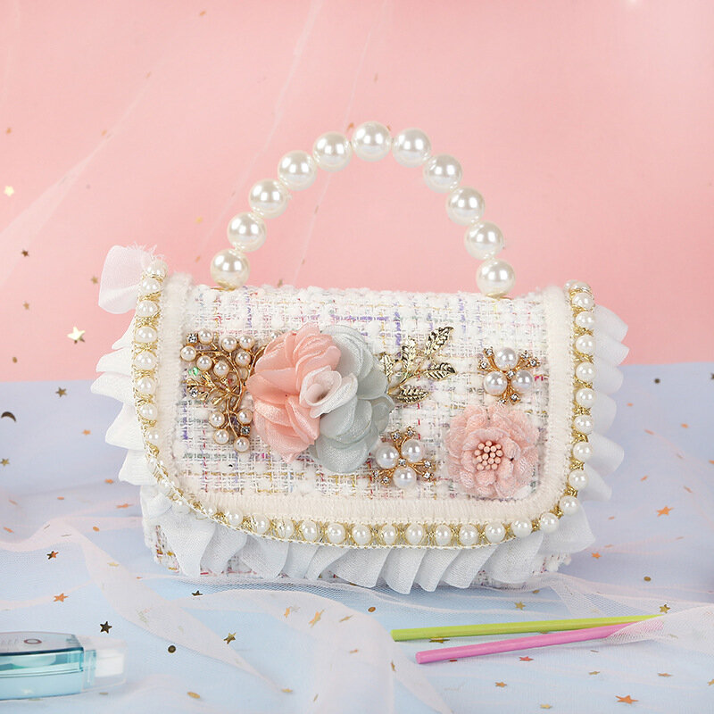 Cute Woolen Princess Crossbody Bag para meninas, moda infantil, sacolas de casamento, bolsas e bolsas de bebê Kawaii, presente