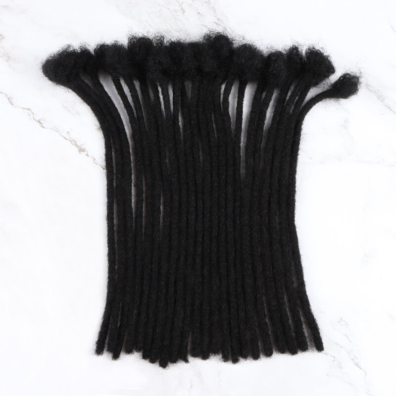 Extensão de cabelo dreadlock humano artesanal, extensão de cabelo para tranças de crochê, cor natural