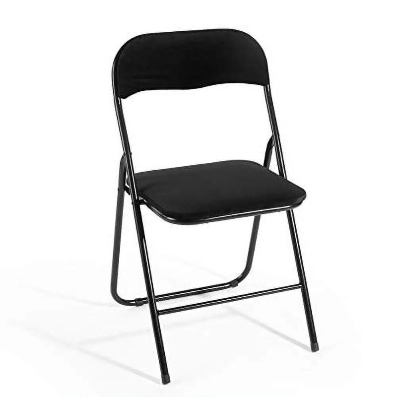 Sedia pieghevole in velluto, sedie pieghevoli impilabili commerciali in plastica nera per interni ed esterni