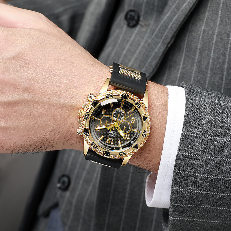 Fashion Sports Style Silicone Men's Watch Casual Wrist Watch