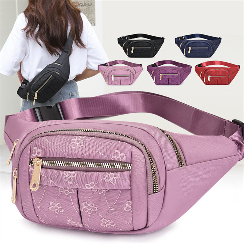 Women Waist Packs Fanny Bag Multiple Functions Hip Bum Chest Belly Back Bags with Adjustable Belt Strap for Women Fit