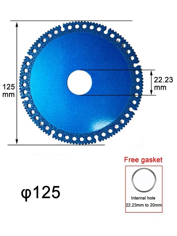 Алмазное многофункциональное режущее лезвие 100-125 мм, ультратонкое полотно пилы, диск для резки керамической плитки, стекла, для угловой шлифовальной машины 22,23 мм