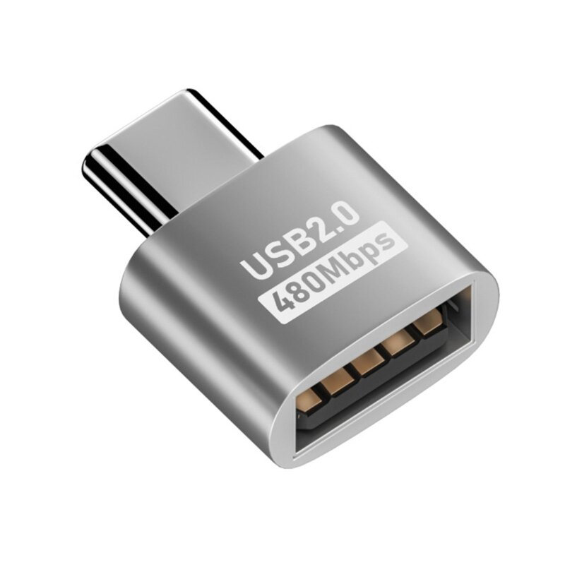 โลหะ USB2.0 ถึงประเภท C Connector ตัวแปลงชายหญิงสำหรับเชื่อมต่ออุปกรณ์ USB กับอุปกรณ์ Type C ทนต่อการกัดกร่อน