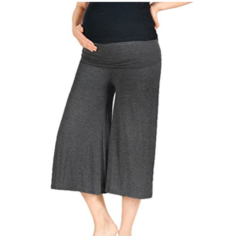 Pantalones de verano para mujeres embarazadas, Capris de moda de Color sólido, europeos y americanos, nuevos