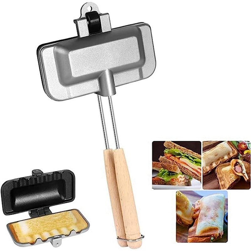 Hot Dog Toaster Double-Sided Sandwich Baking Pan Cheese Maker Sandwich Maker Flip Pan