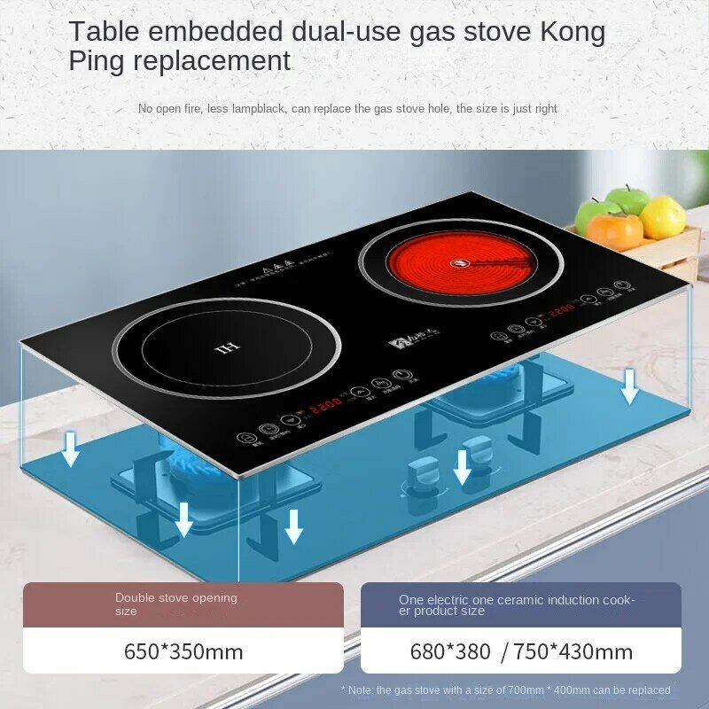 Embedded household induction cooker, dual stove desktop high-power ceramic stove fogão cooktop  estufa inducción