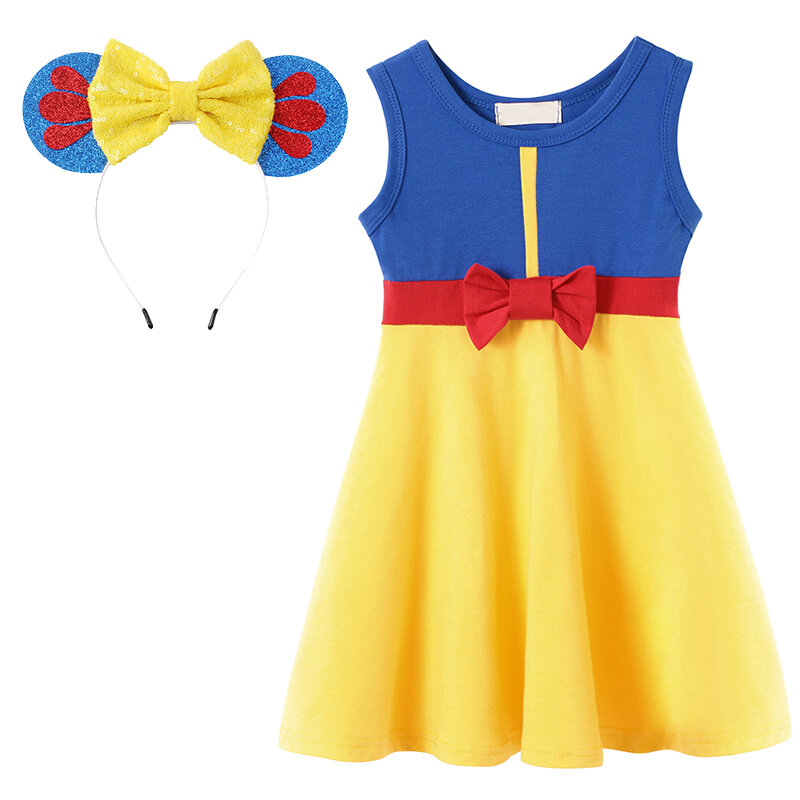 2024 Disney Summer Casual Dresses for Girls Cute Summer Casual Skirt Holiday Clothes Elsa Anna Costumes Girls Clothes 2 8 Years