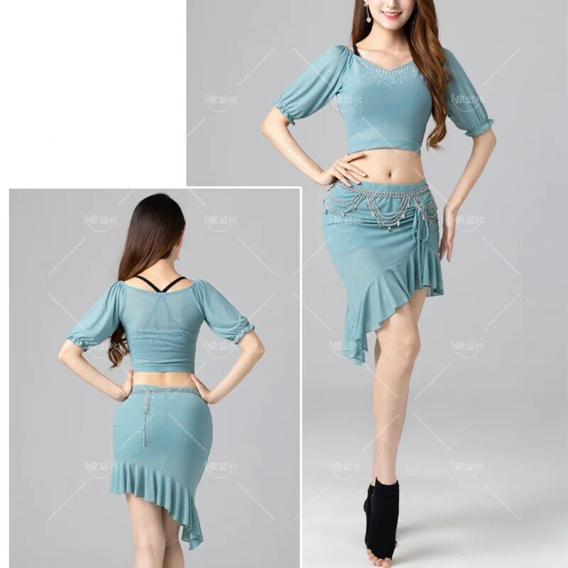 Belly Dance Top Skirt Set Performance Stage Dance Dress Suit Carnaval Disfraces Adults Rave Outfit Woman Festival Sexy Clothes