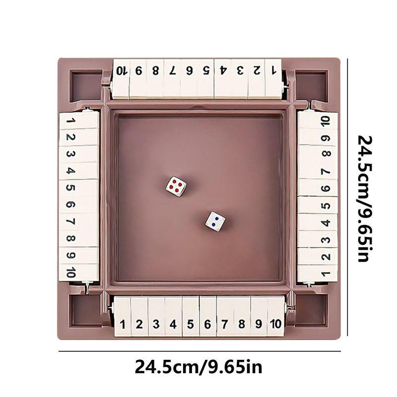 Simple Shut Box Number Flop Rainbow Match Multifunctional 2 In 1 Shut The Door Board Game For Home Family Family Party