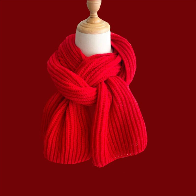 Dessous einzigartige Accessoires Schal Winter dicke warme Set gestrickte einfarbige Halstuch Wolle Echarpe Hiver Femme