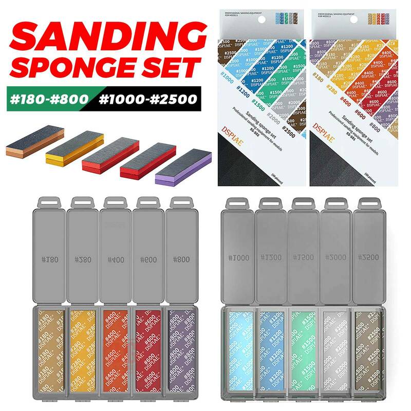 DSPIAE Sanding Sponge Set For Dspiae Gundam GK Military Model Sandpaper Making Tool Kit Sanding Paper 30Pcs/set