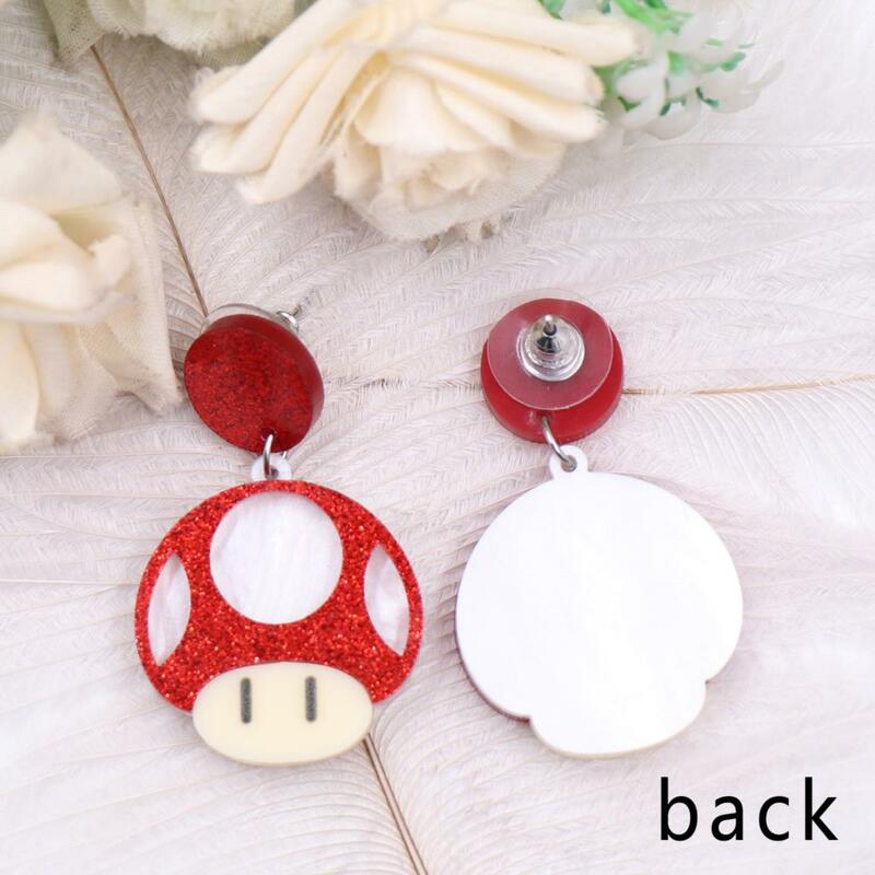 1pair Top fashion CN Drop Mushroom cute Acrylic earrings Jewelry for women