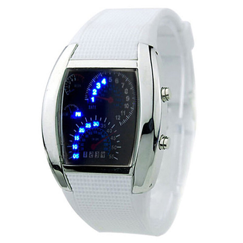 กลางแจ้งนาฬิกาสปอร์ตผู้ชายบิ๊กแบบ dial แฟชั่นที่เรียบง่ายนาฬิกาปฏิทินกันน้ำ Jam Tangan Digital นาฬิกาข้อมือ R eloj hombre