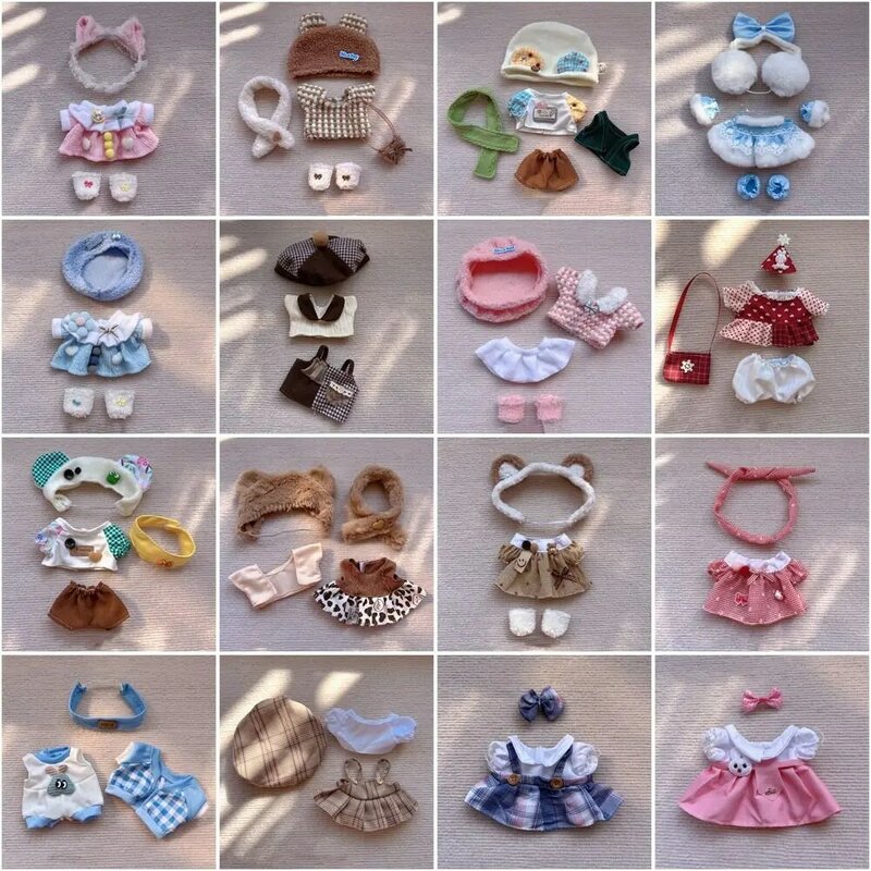 Dress Up 20cm Cotton Doll Clothes Dress Doll Clothing Star Doll Clothes Outfit Kawaii Doll Winter Clothes 20cm Cotton Doll