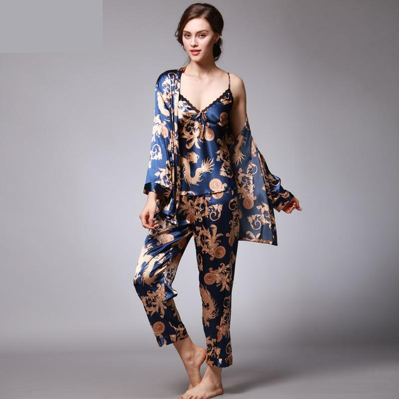 Paisley Zijde Satijnen Gewaad Heren Badjas Nachtjapon Mannen Kimono Kamerjas Badjas Vrouwen Nachtkleding Paar Pyjama Sets
