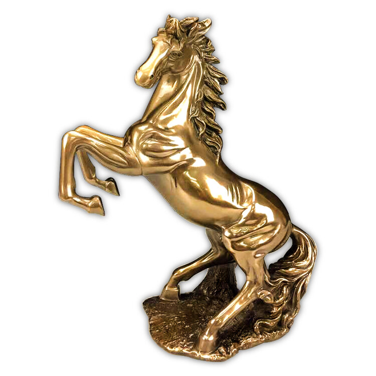 Customized cheap and large statue of (horse) for shop or hotel decoration imitate bronze statue
