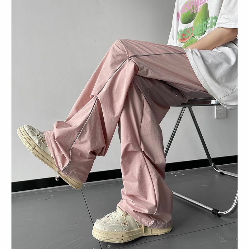 Pantalones Cargo rectos regulares para hombre, pantalón táctico de senderismo con cordón, cintura elástica, A29, novedad de verano, 2023