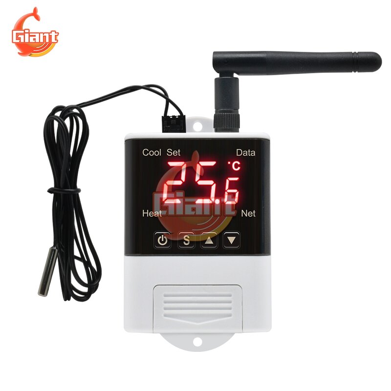 DTC1201 AC 110V 220V Thermostat NTC Sensor Digital Display WiFi Temperatur Controller Elektronische Digitale Temperaturregler W3001