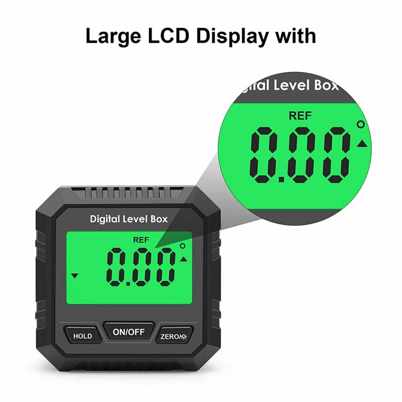 Digital Display Protractor Inclinometer Magnet 90 Degree Ruler Electronic Level And Angle V-shaped Trough Measuring Instrument