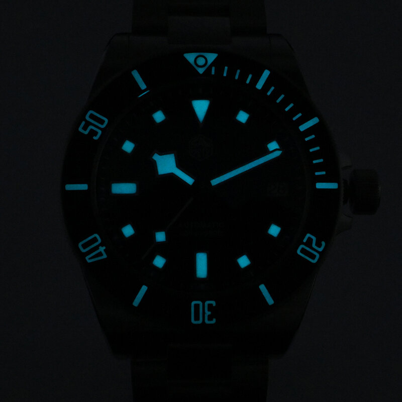 Роскошные наручные часы для дайвинга WatchDive X San Martin SN0121G 316L, сапфировое стекло, Керамическая рамка, 30 бар, Фотолюминесцентные, 39 мм NH35