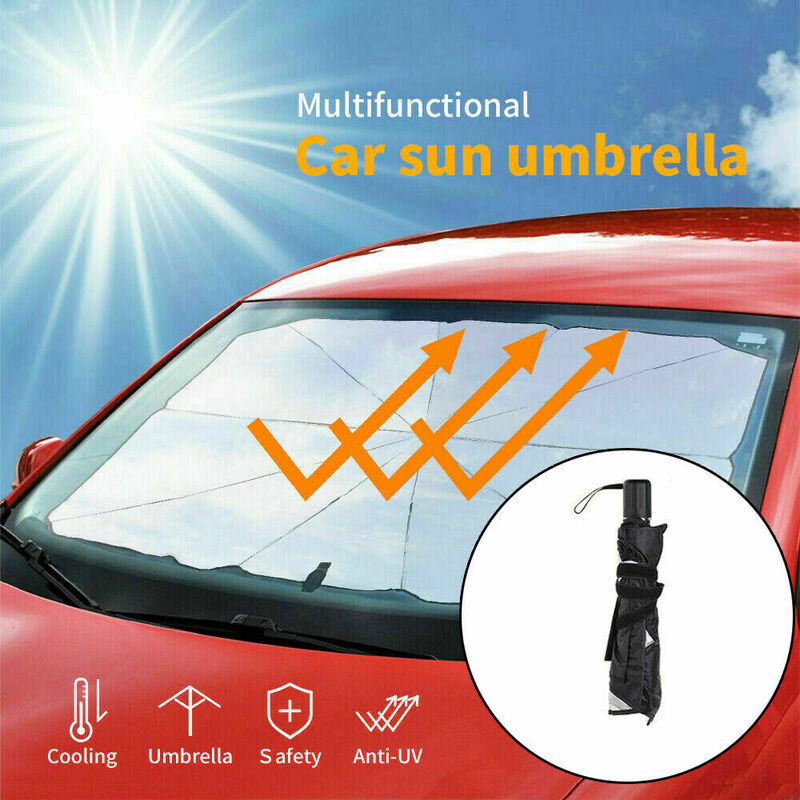 Pelindung terik matahari mobil, payung pelindung terik matahari Interior jendela depan mobil, aksesori pelindung kaca depan mobil