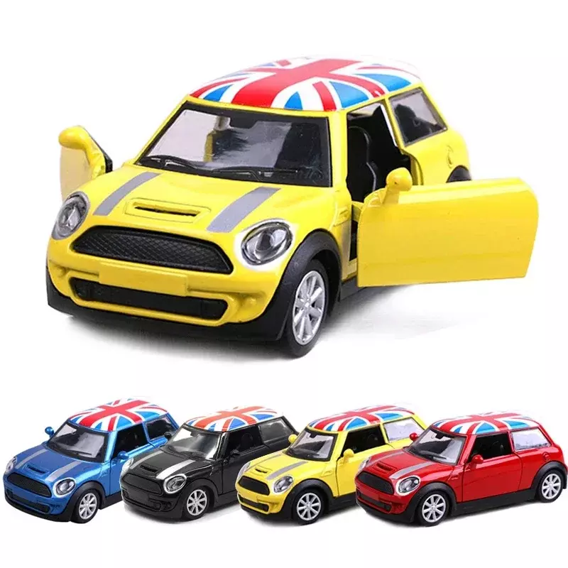 Liga Mini Modelo Toy Veículos para Crianças, puxar para trás carro, ornamento escala em miniatura, BMW, COOPER S, 1:36