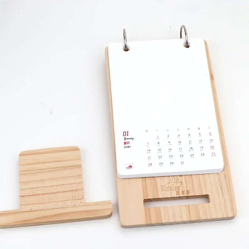 Kuelox-تقويم خشبي للمكتب ، تقويم ذاتي الصنع ، جدولة يومية ، مخطط طاولة ، رسالة ورسم ، منظم جدول أعمال سنوي ،