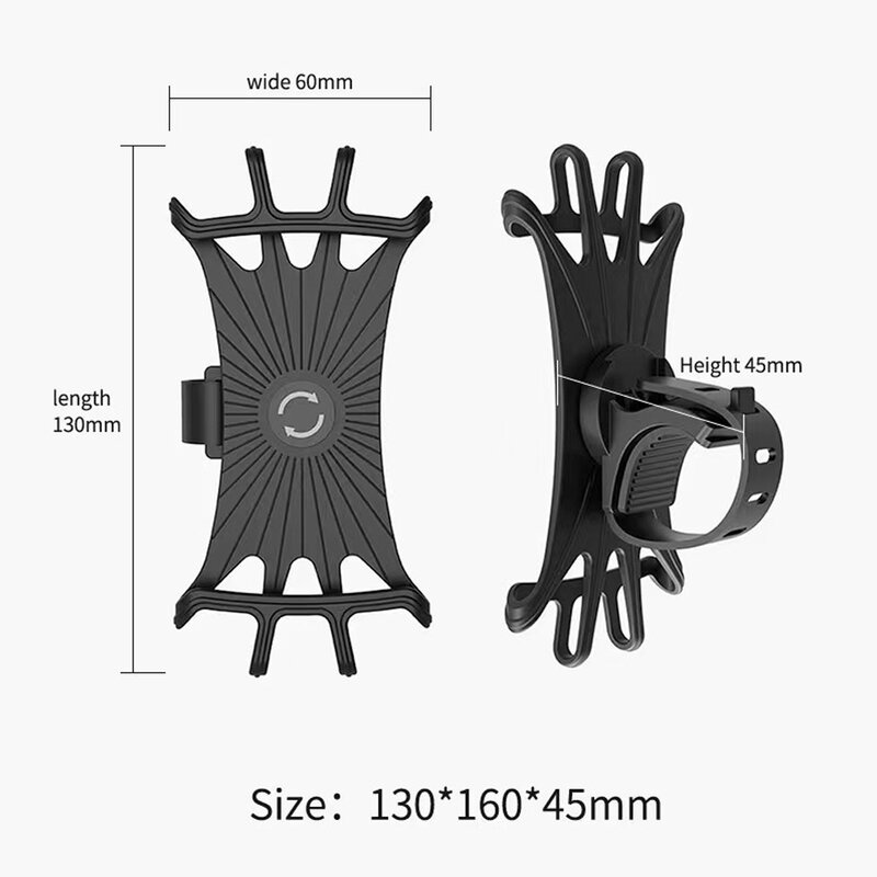 PECHAM 360° Rotatable Bicycle Phone Holder Silicone Motorcycle Stand Bracket GPS Support For Iphone 11 Xiaomi 10 Huawei P40