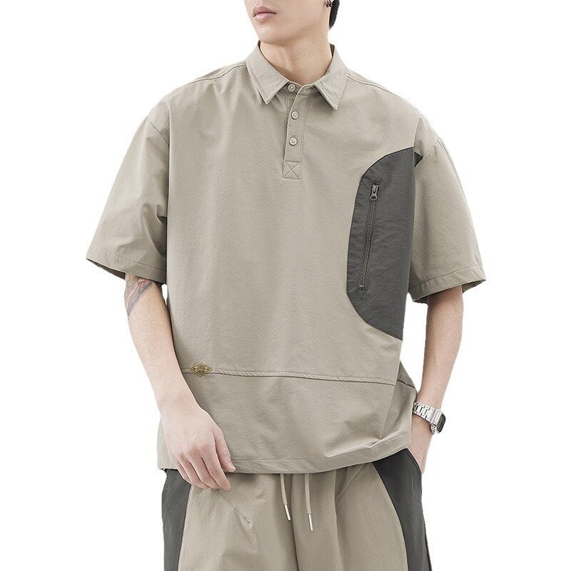 Zestawy odzieży roboczej w stylu japońskim Młodzieżowe koszulki z krótkim rękawem Letnie koszulki polo Szorty Chłopiec Jakość Oddychająca Casual Odzież outdoorowa