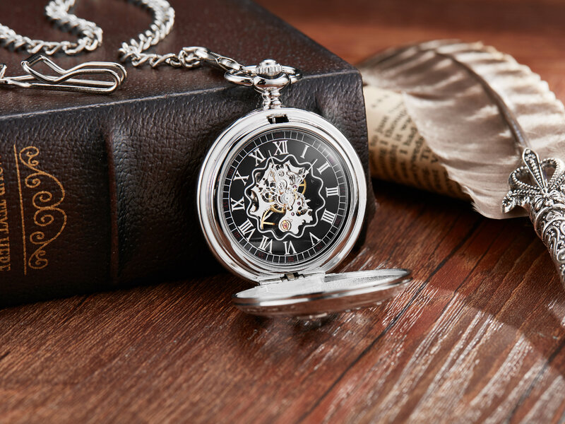 Luxury Vintage Hollow The Hunger Games Mockingjay Mockingbird machinery Pocket Watch Necklace Chain Fashion 2023