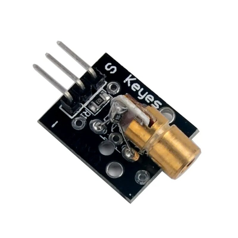 Transmisor láser rojo de 2 piezas, 3 pines, 650nm, diodo de punto, módulo de cabeza de cobre para sensores Arduino, Kit DIY