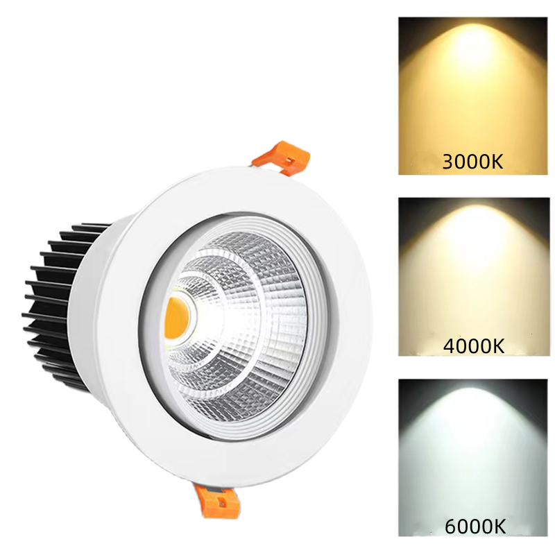 각도 조절 가능한 COB 천장 램프 스포트라이트, 회전 AC85-240VDimmable 리세스형 LED 다운라이트, 3W, 5W, 7W, 9W, 12W, 15W, 18W