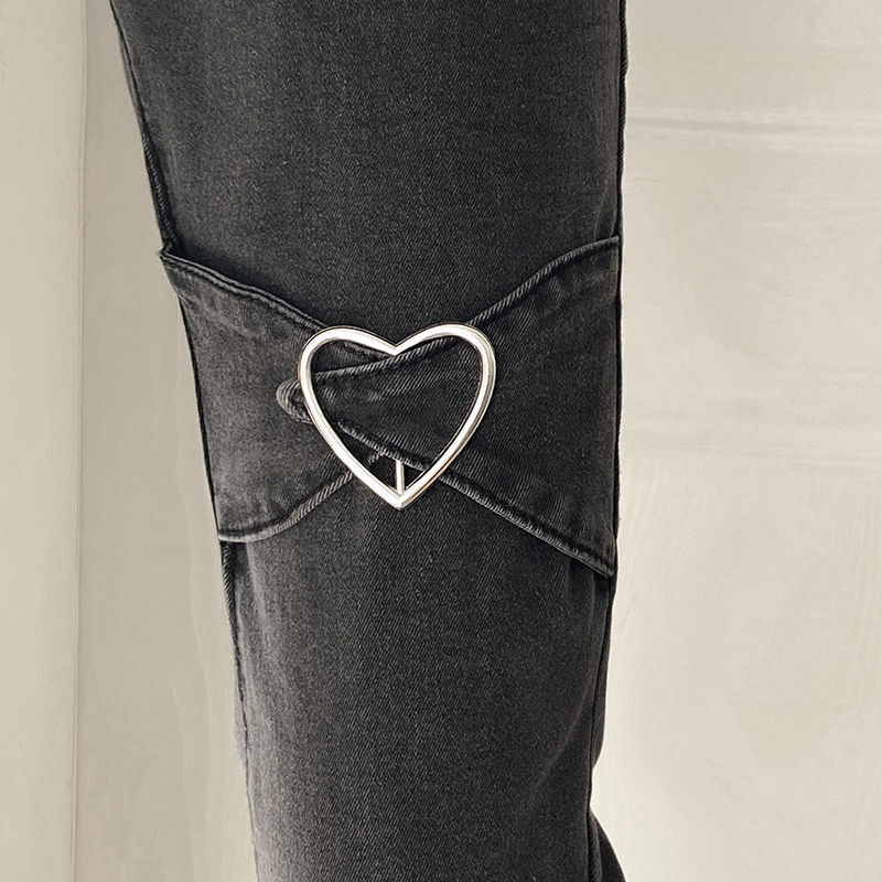 Jeans für Frauen Vintage schwarze Denim Flare Hosen Streetwear hohe Taille schlanke Mutter Hose Harajuku Y2k Hosen
