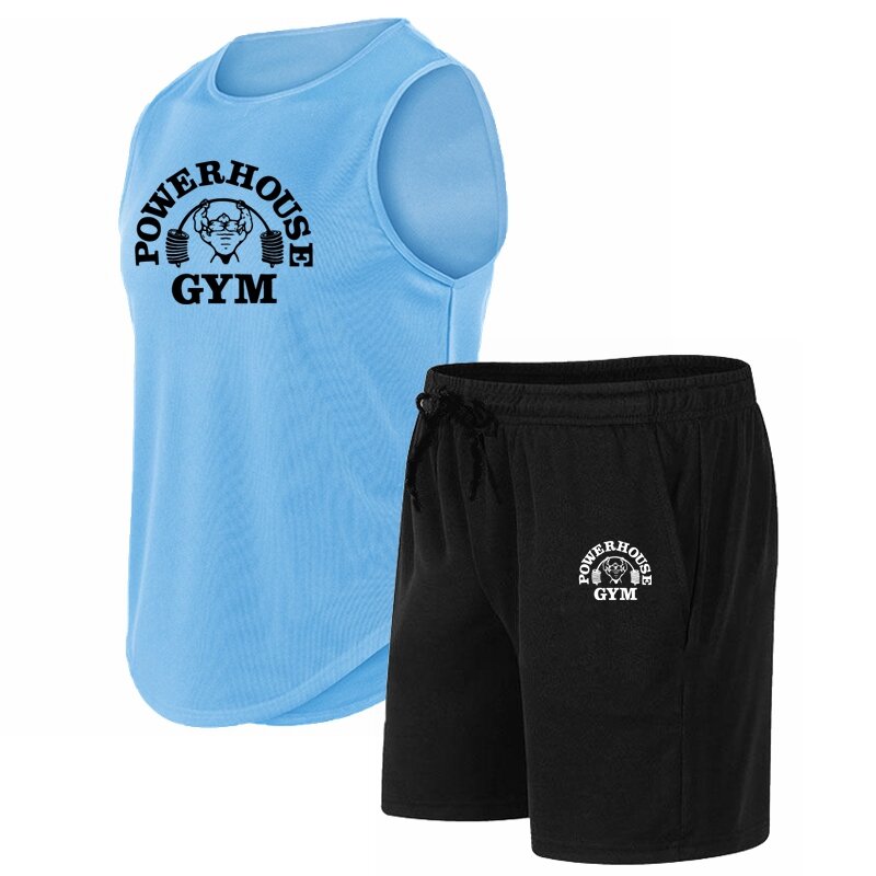 New Summer Mens Muscle Vest Sleeveless Bodybuilding Gym Workout Fitness Shirt High Quality Vest Hip Hop Sweatshirt suit