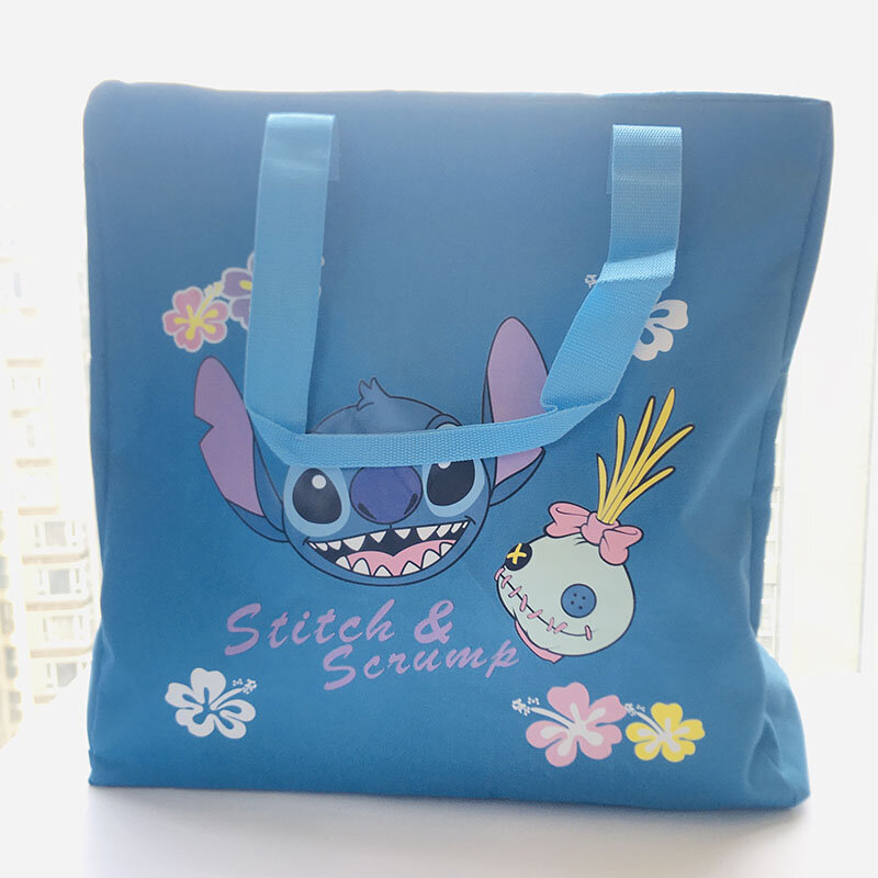 Disney Stitch Winnie Mickey Fashion Anime Travel Duffels Cartoon Luggage Bag Handbag Storage Bags Clothes Unisex Gift