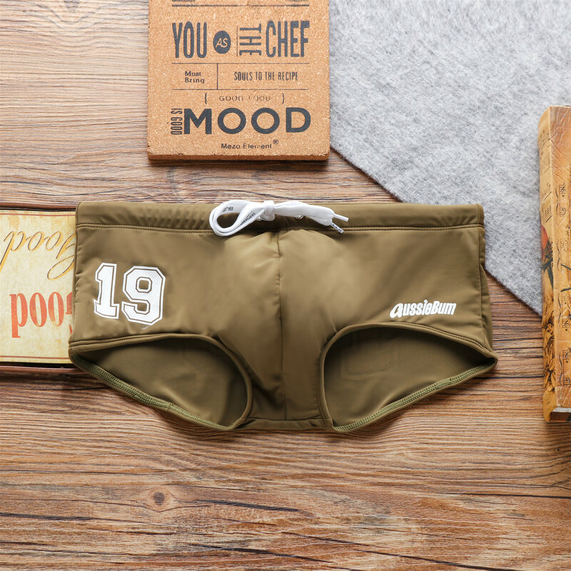 Aussiebum Beach printed letters casual men's swimming trunks