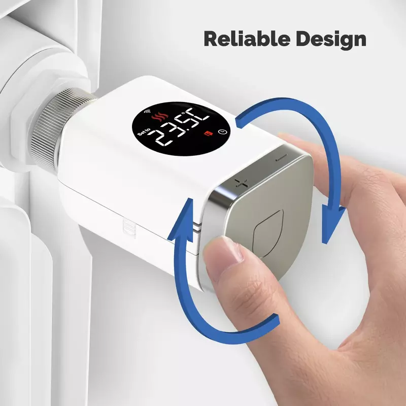 MOES-Válvula de radiador termostático inteligente Wifi/Zigbee, controlador de temperatura por aplicación remota programable TRV, compatible con Alexa y Google Home