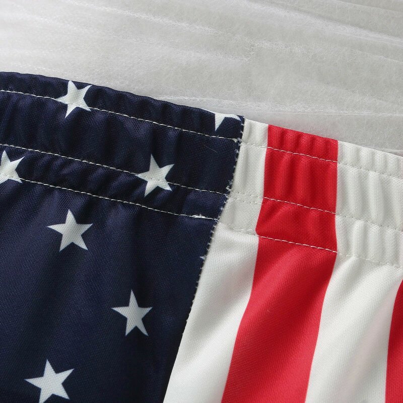 Uniisex-pantalones holgados con estampado 3D de la bandera nacional de EE. UU. Para hombre, pantalones deportivos informales, a la moda, para la playa