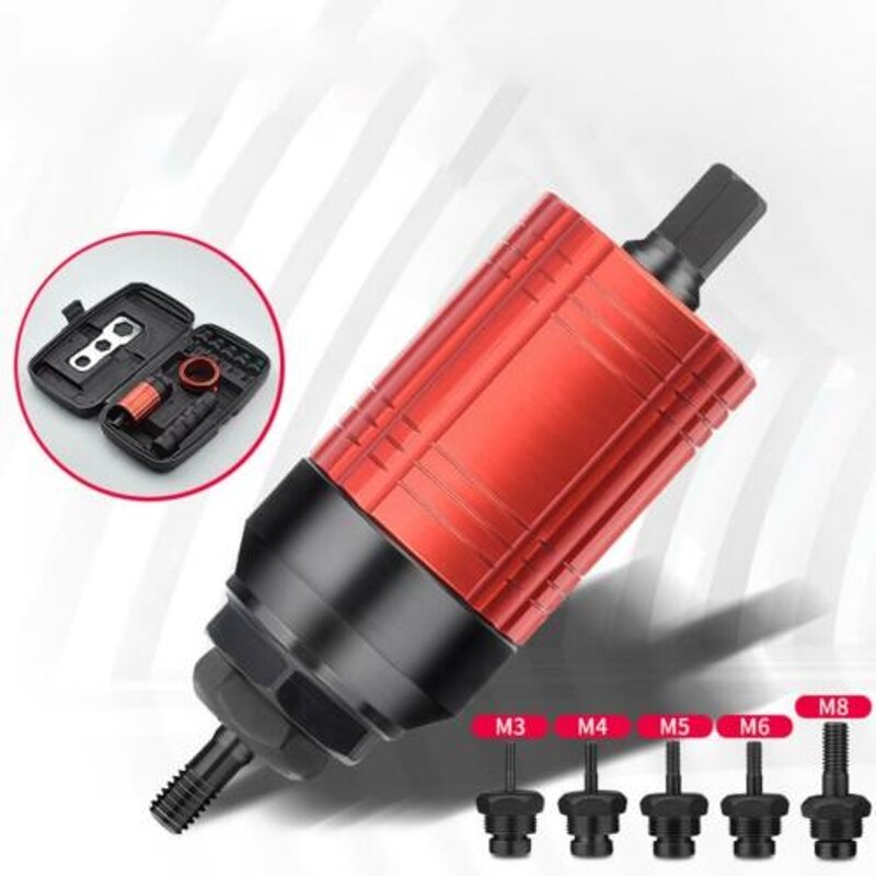 M3M4M5M6M8 Rivet Nut Gun Riveting Electric Drill Adapter Hand-inserted Rivet Tool Set Nut Tool Two Modes Of Manual And Electric