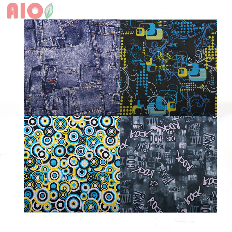 AIO ผ้าอ้อมกันน้ำขนาด150*100ซม. ผ้าพิมพ์โพลีเอสเตอร์ผ้าเย็บสำหรับทำมือแบบ DIY ซักได้กระเป๋าใส่ผ้าอ้อมเด็ก