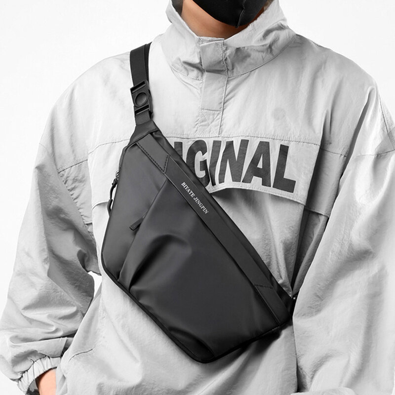 Bandolera antirrobo para hombre, bolso de hombro impermeable de gran capacidad para exteriores, bolso de pecho portátil