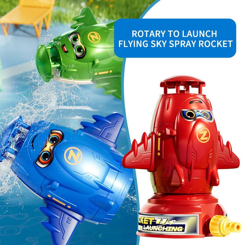 Juguetes lanzadores de cohete al aire libre, juguete rociador de elevación de presión de agua, interacción divertida en el jardín, juguetes rociadores de agua para césped, K J2p5